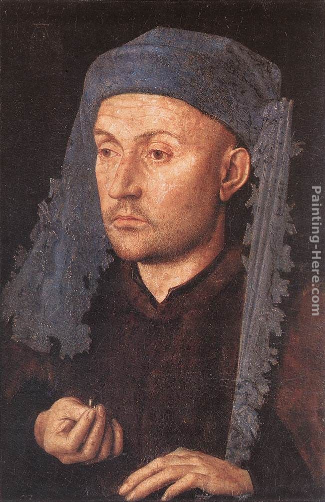 Portrait of a Goldsmith (Man with Ring) painting - Jan van Eyck Portrait of a Goldsmith (Man with Ring) art painting
